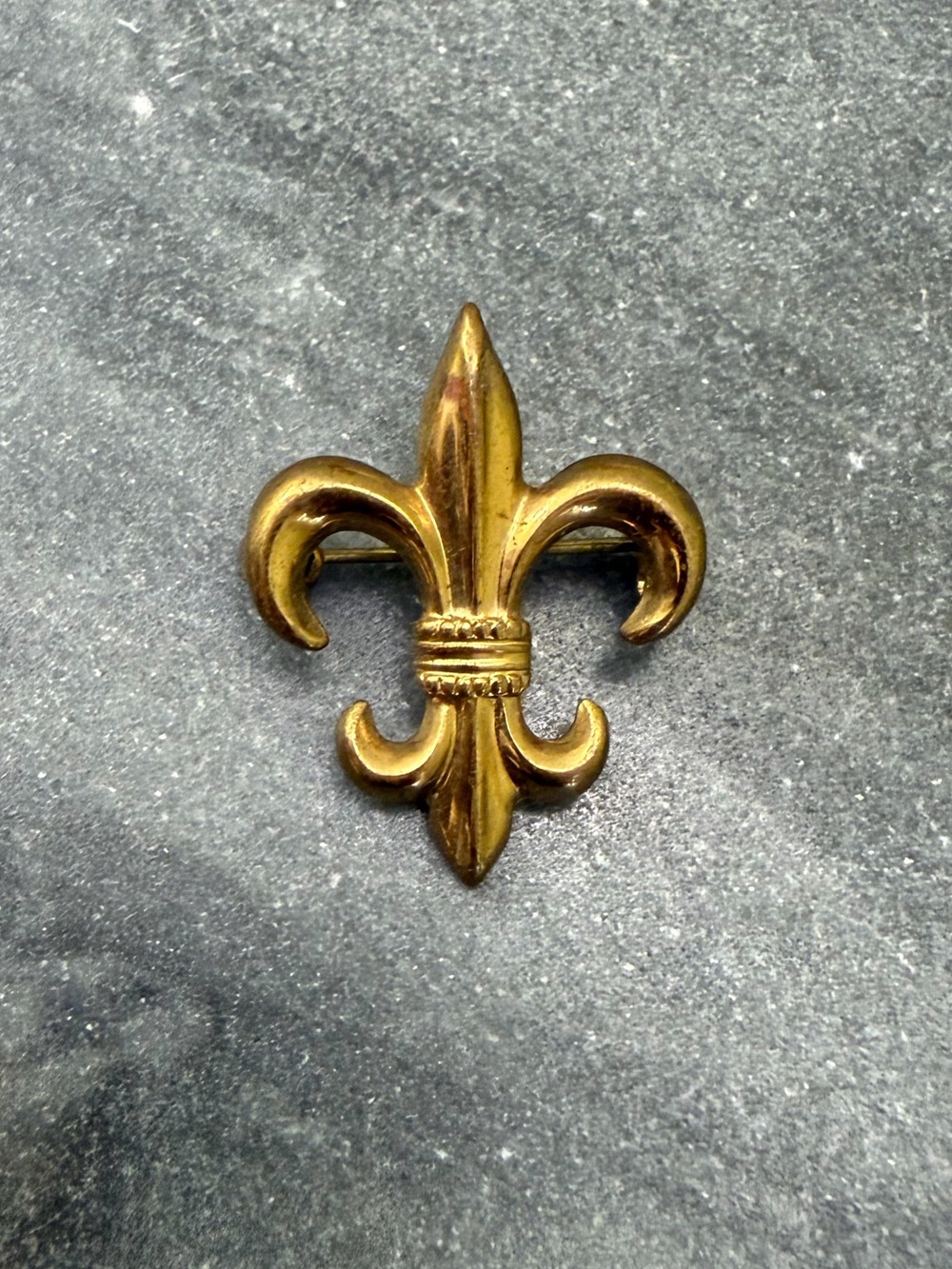 Vintage Estate Gold Filled Fleur-de-Lis Brooch